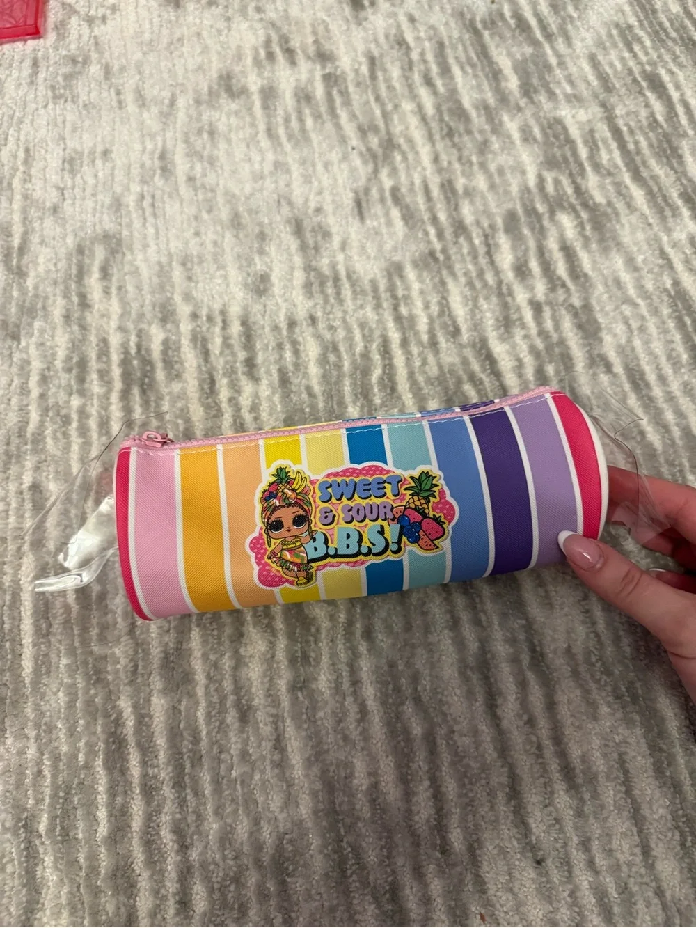 L.O.L. Surprise! Sweet & Sour Rainbow Pencil Case - Pink Multi and 3 other minis